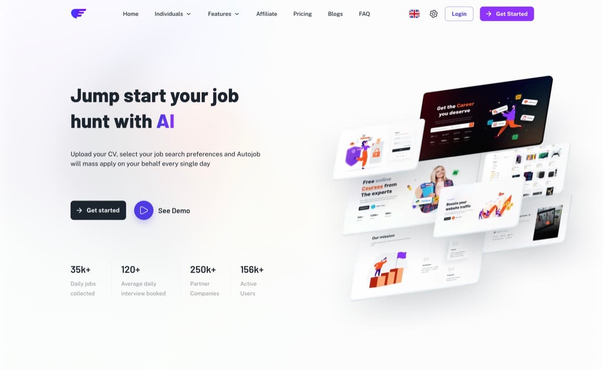 Autojob screenshot - Productivity interface and features overview