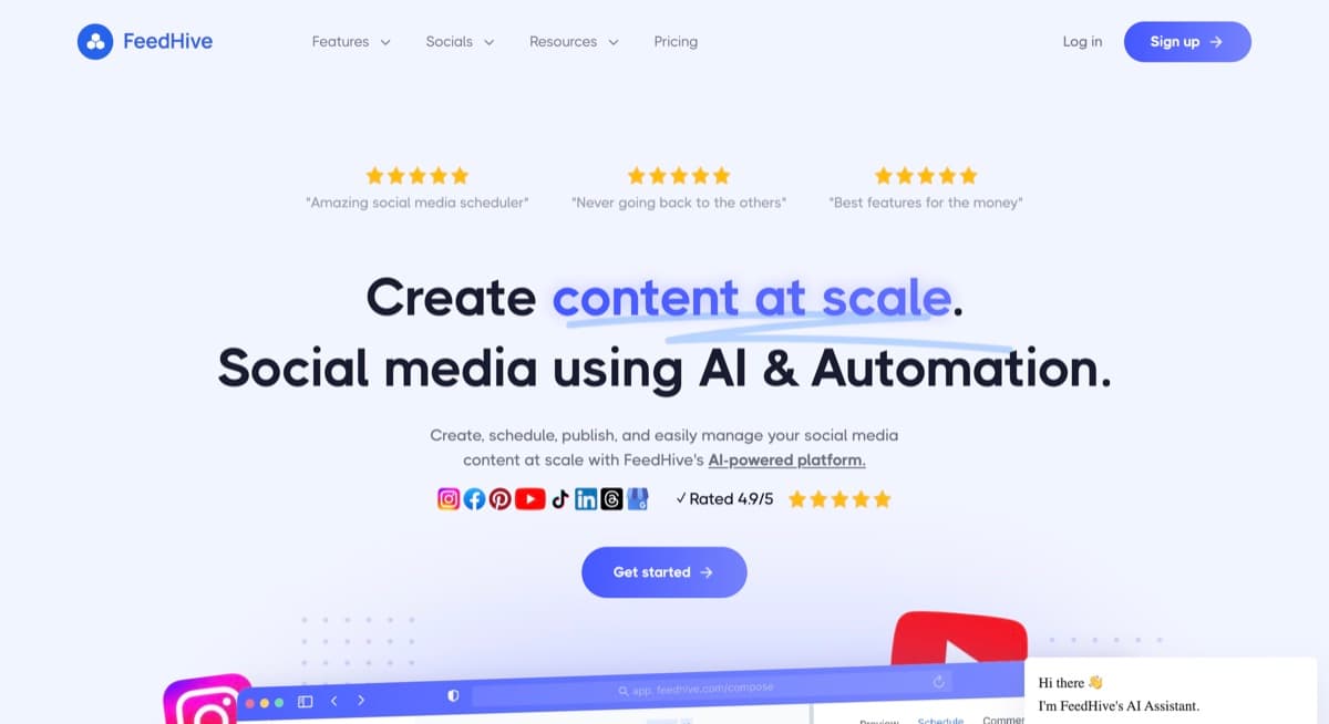 FeedHive screenshot - Business & Marketing interface and features overview