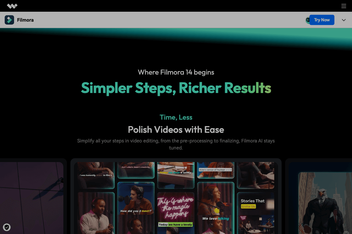 Filmora screenshot - Video & Animation interface and features overview