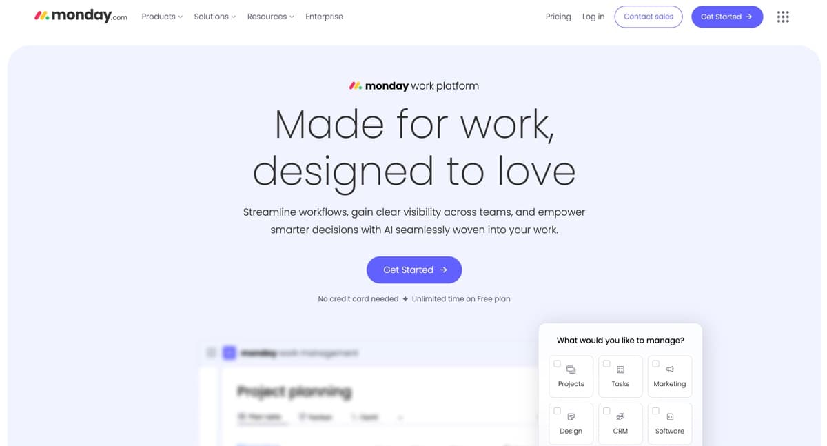 Monday.com screenshot - Productivity interface and features overview