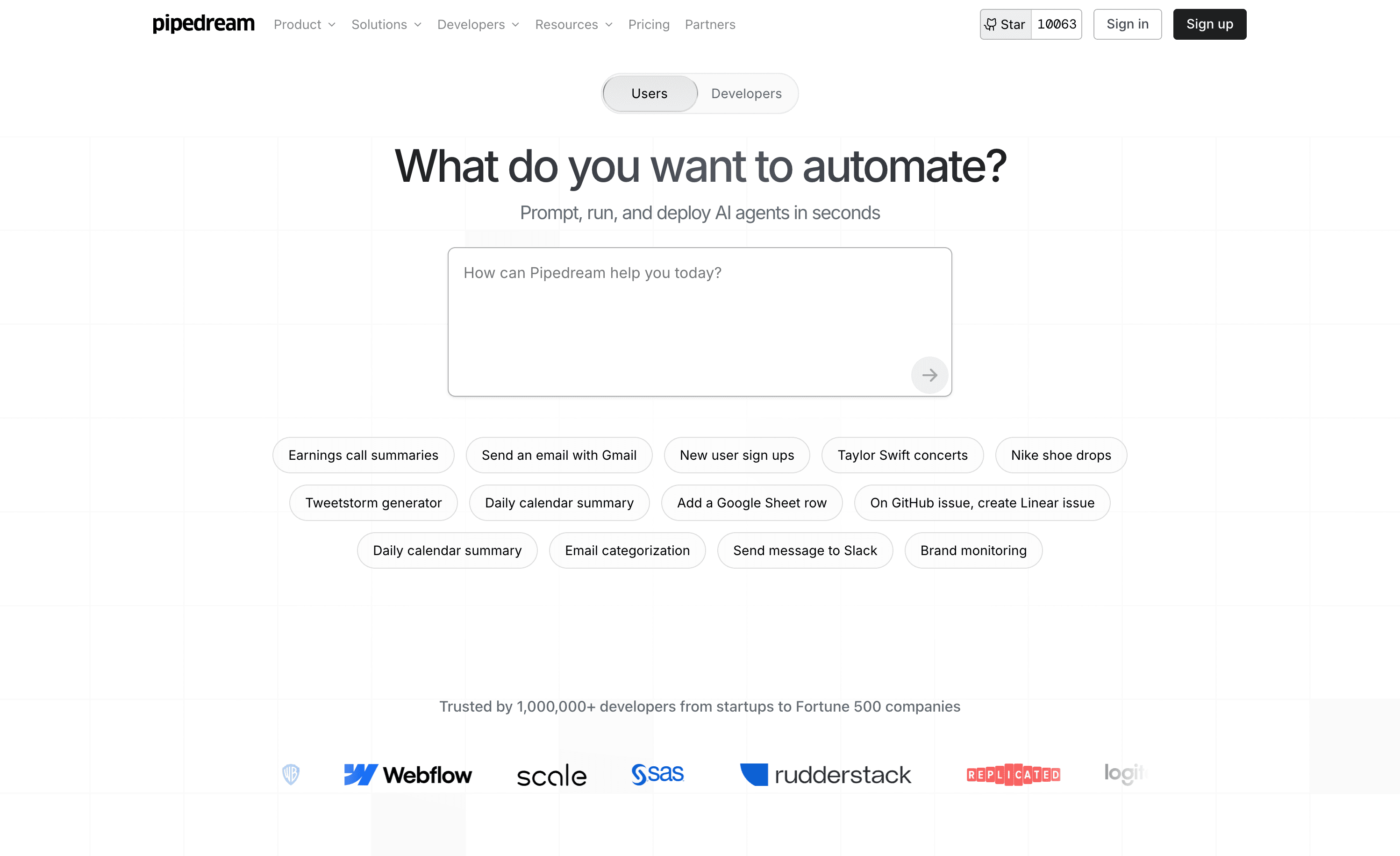 Pipedream screenshot - Productivity interface and features overview