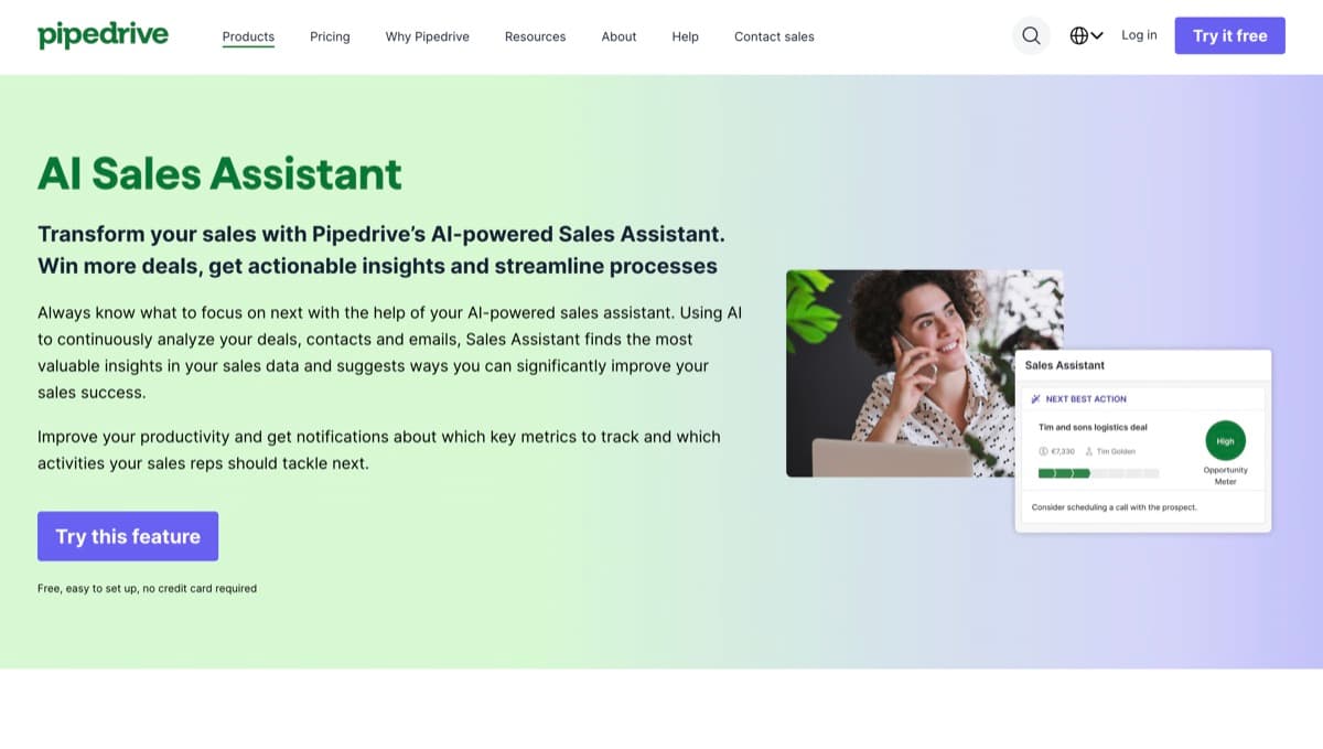 Pipedrive screenshot - Business & Marketing interface and features overview