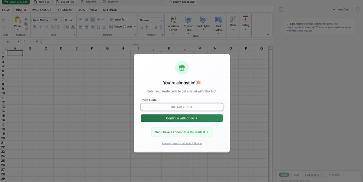 TryShortcut screenshot - Productivity interface and features overview