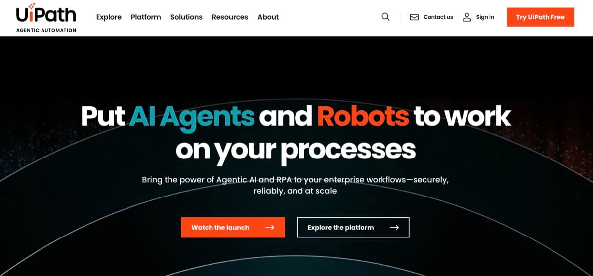 UiPath screenshot - Productivity interface and features overview