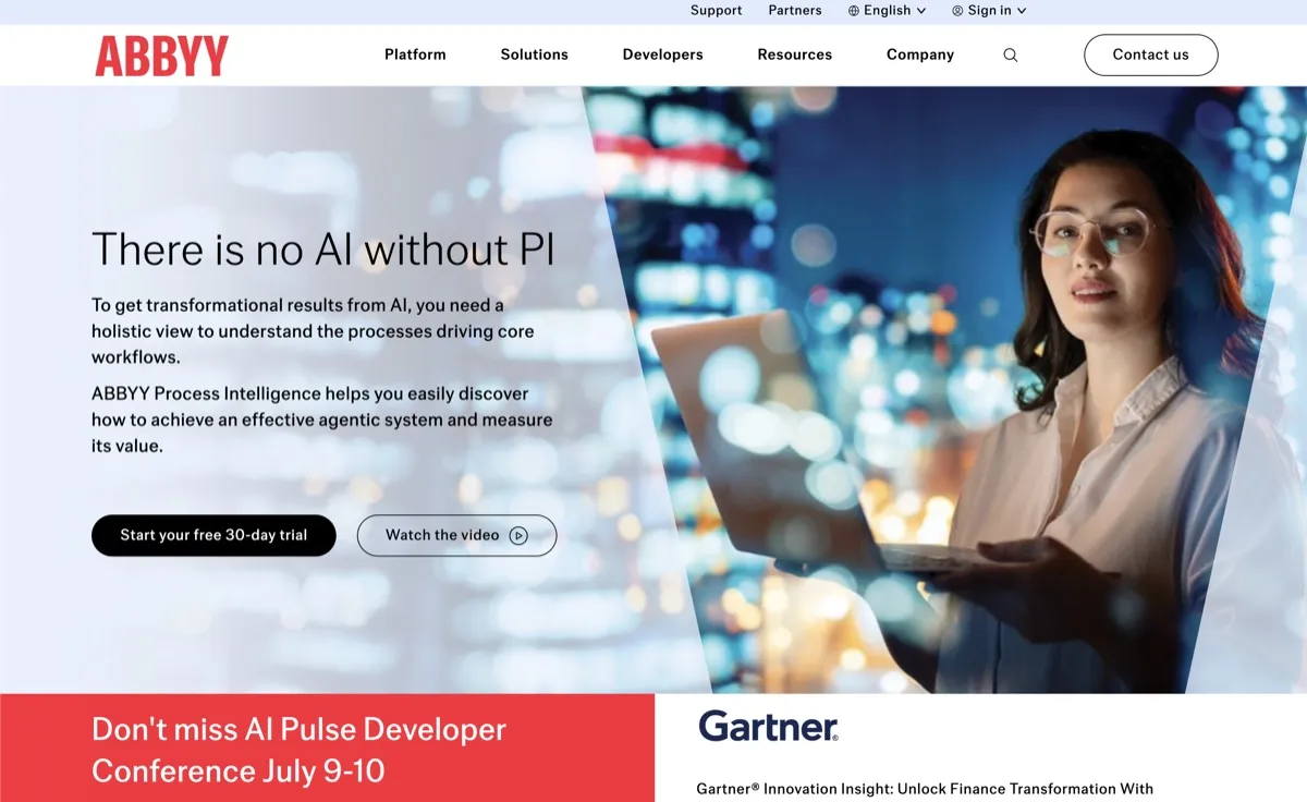 ABBYY screenshot - Productivity interface and features overview
