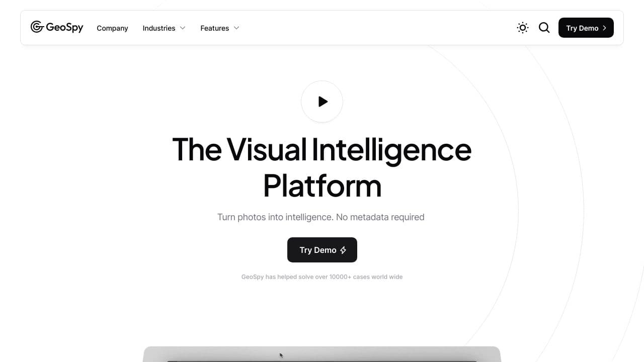 Geospy screenshot - Research & Analysis interface and features overview