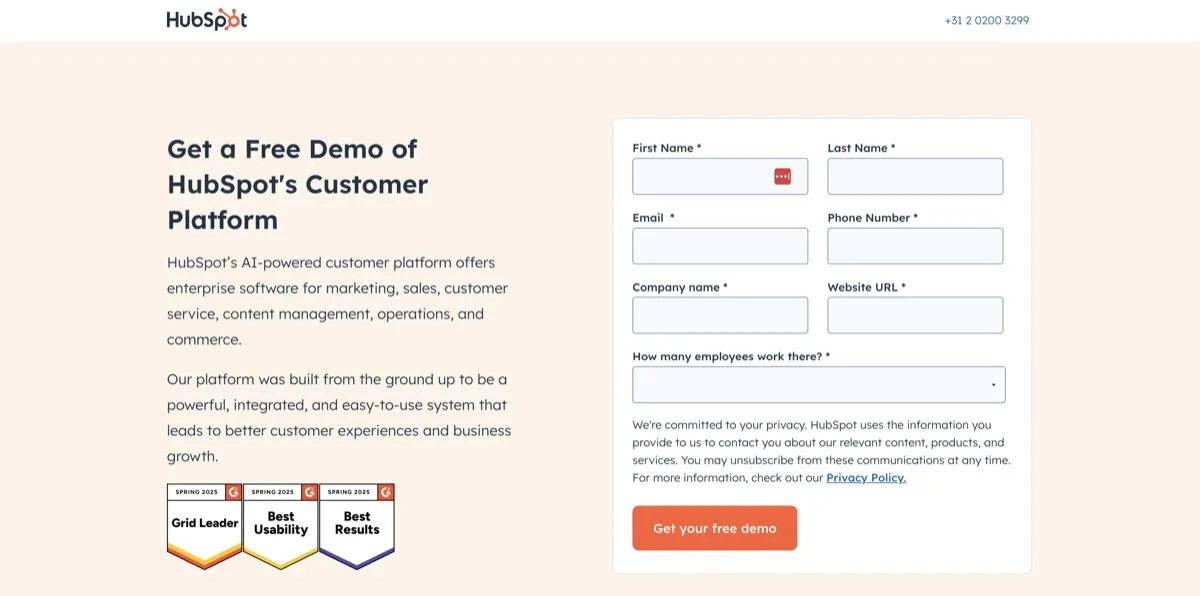 HubSpot screenshot - Business & Marketing interface and features overview