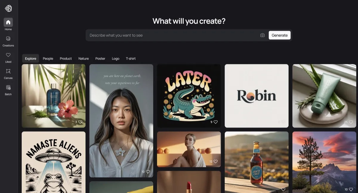 Ideogram screenshot - Image Generation interface and features overview