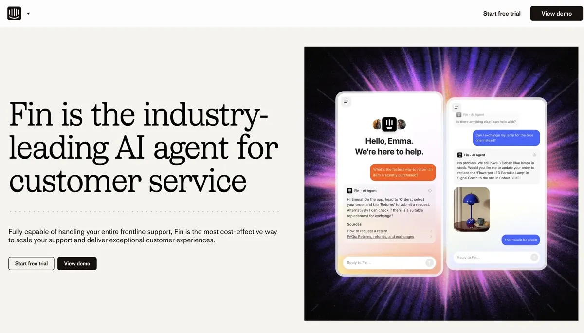 Intercom screenshot - Communication interface and features overview