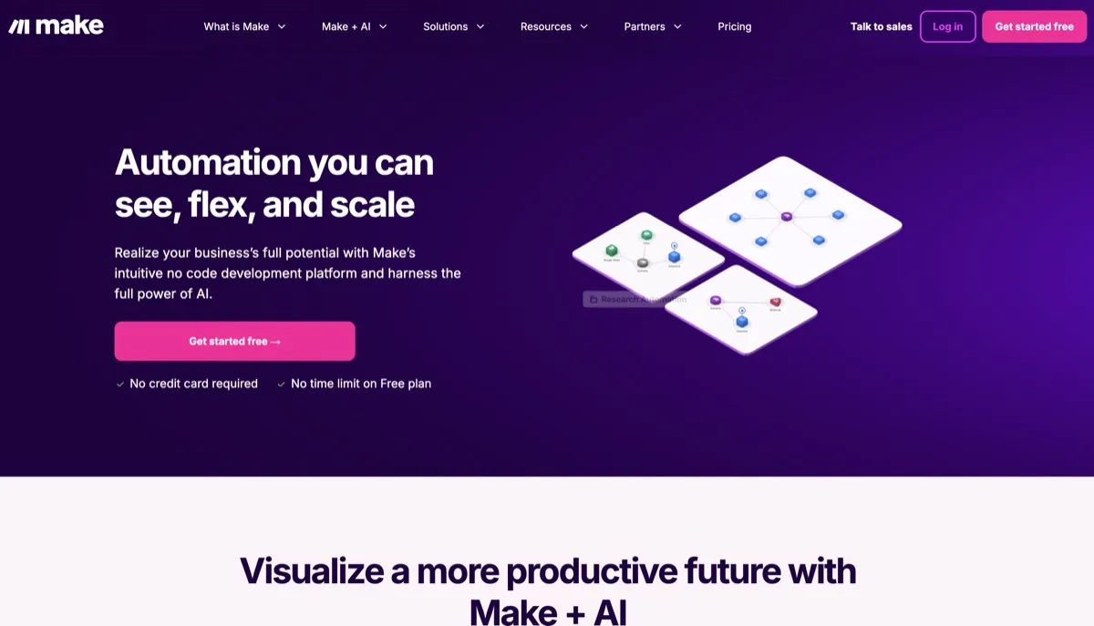 Make screenshot - Productivity interface and features overview