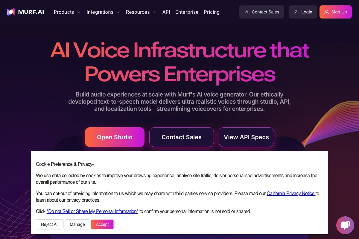 Murf.ai screenshot - Music & Audio interface and features overview