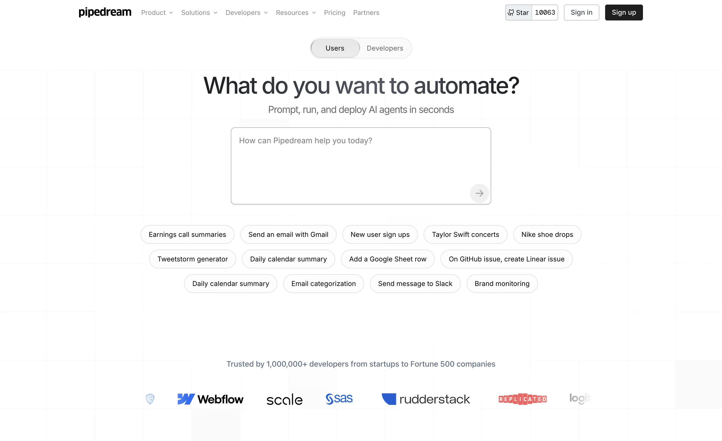 Pipedream screenshot - Productivity interface and features overview