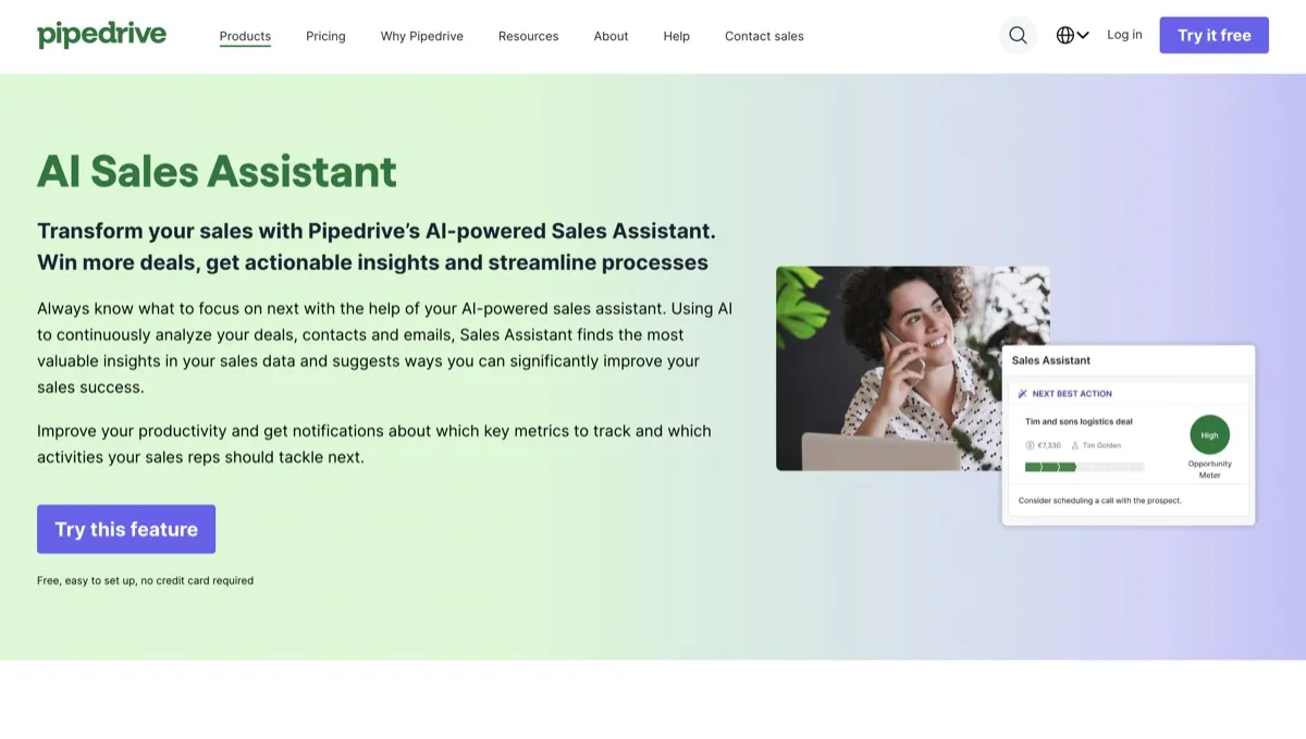 Pipedrive screenshot - Business & Marketing interface and features overview