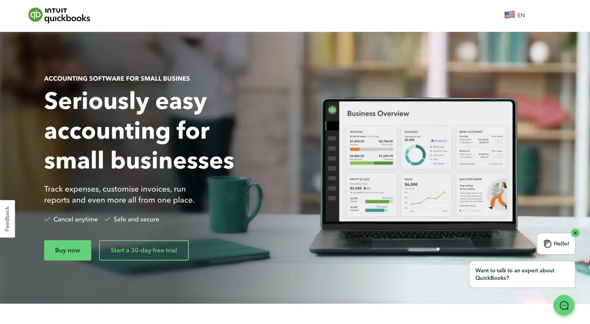 QuickBooks AI screenshot - Finance & Investment interface and features overview