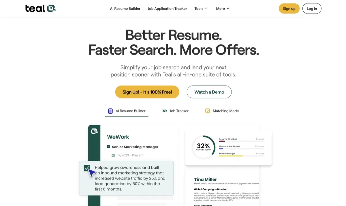 Teal screenshot - Productivity interface and features overview