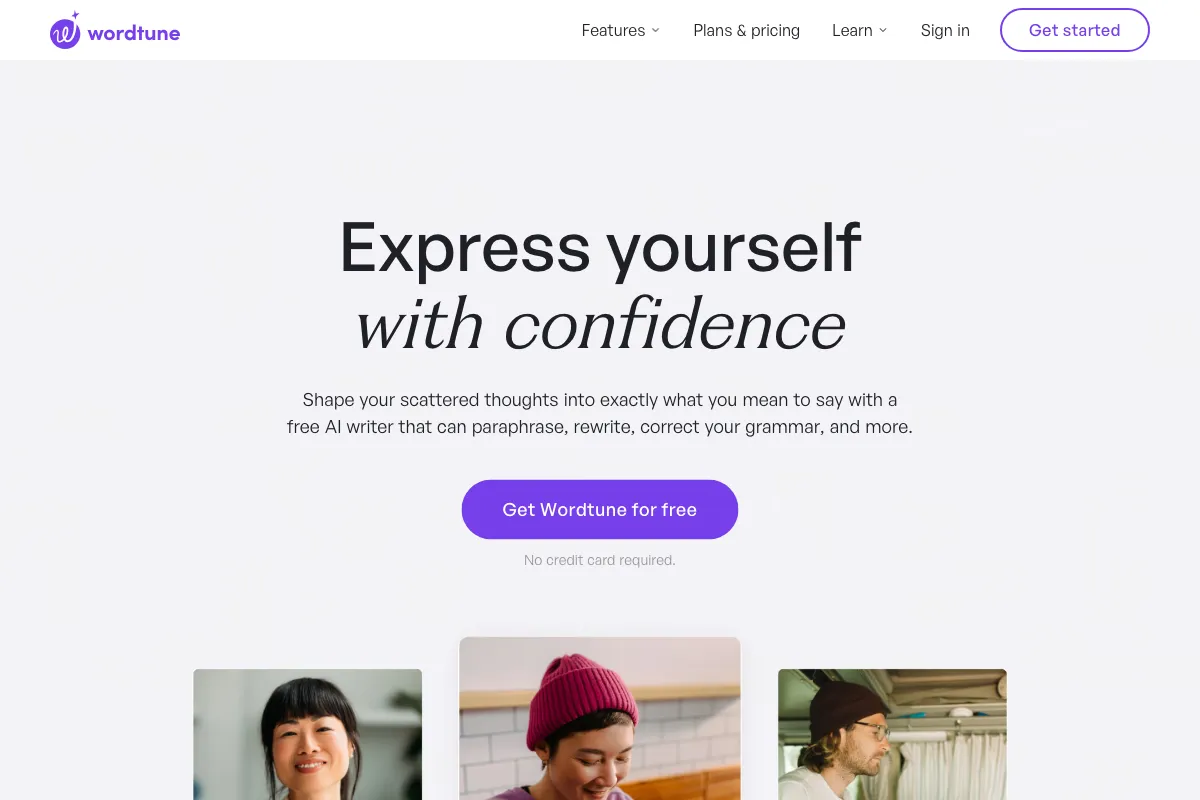 Wordtune screenshot - Content Creation interface and features overview
