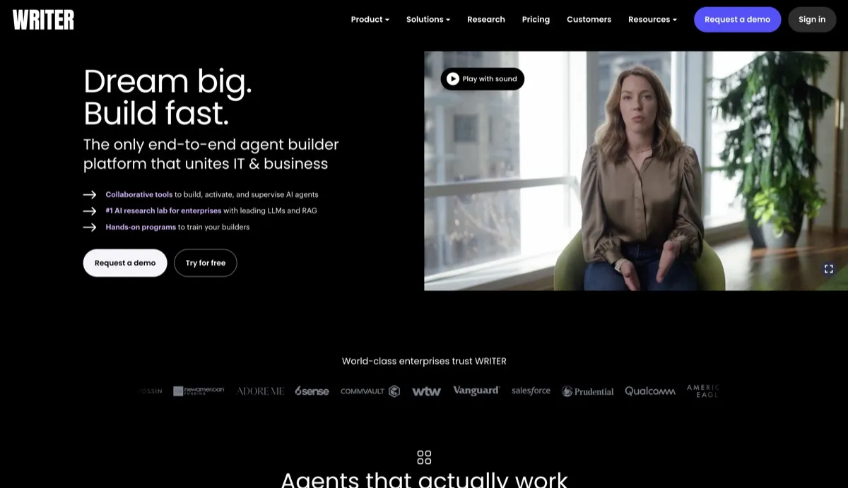 Writer screenshot - Business & Marketing interface and features overview